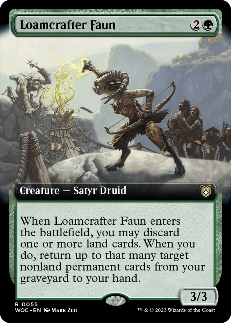 Image of Loamcrafter Faun (Extended Art) [Wilds of Eldraine Commander]