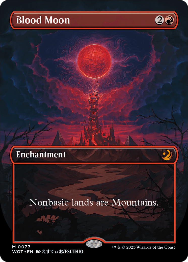 Image of Blood Moon (Anime Borderless) [Wilds of Eldraine: Enchanting Tales]