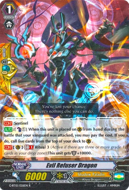 Image of Evil Refuser Dragon (G-BT10/026EN) [Raging Clash of the Blade Fangs]