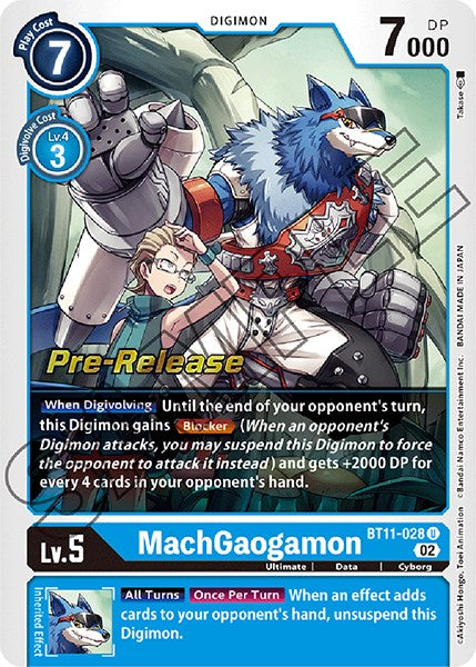 Image of MachGaogamon [BT11-028] [Dimensional Phase Pre-Release Promos]