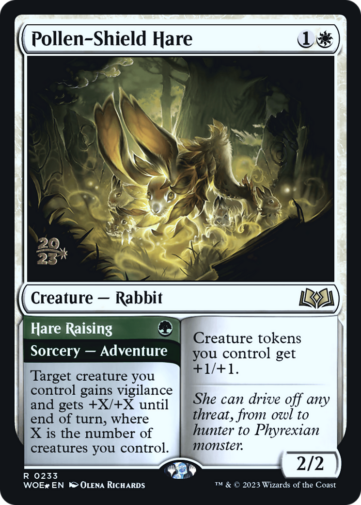 Image of Pollen-Shield Hare // Hare Raising [Wilds of Eldraine Prerelease Promos]