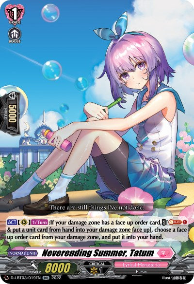 Image of Neverending Summer, Tatum (D-LBT03/019EN) [Lyrical Monasterio: Summertime Memories!]