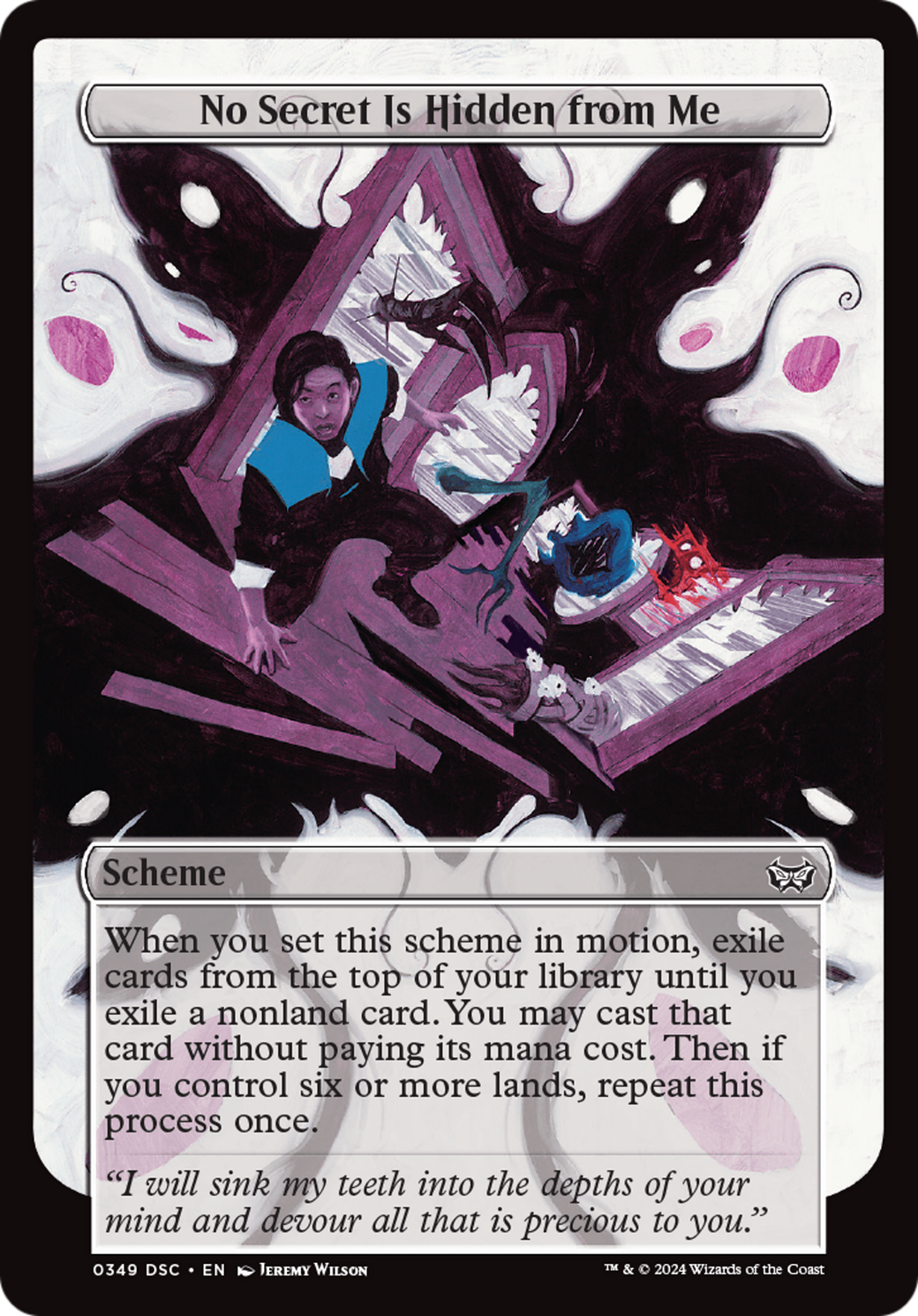 Image of No Secret Is Hidden from Me (Full Art) [Duskmourn: Archenemy]