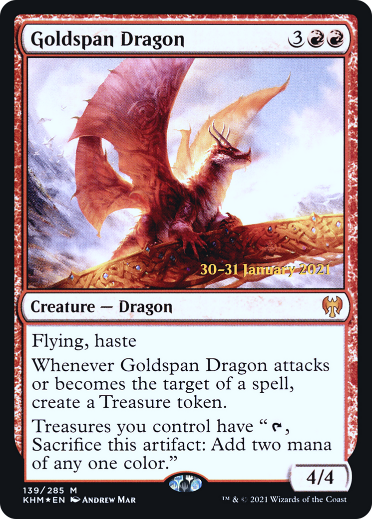 Image of Goldspan Dragon [Kaldheim Prerelease Promos]
