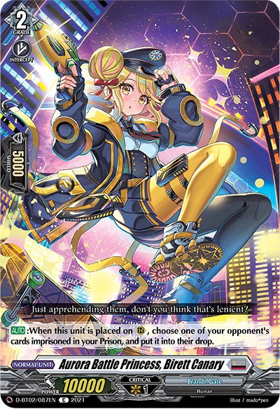 Image of Aurora Battle Princess, Birett Canary (D-BT02/087EN) [A Brush with the Legends]