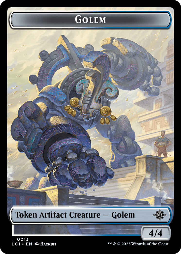Image of Treasure (0018) // Golem Double-Sided Token [The Lost Caverns of Ixalan Tokens]
