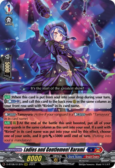 Image of Ladies and Gentlemen! Rarami (D-BT08/013EN) [Minerva Rising]