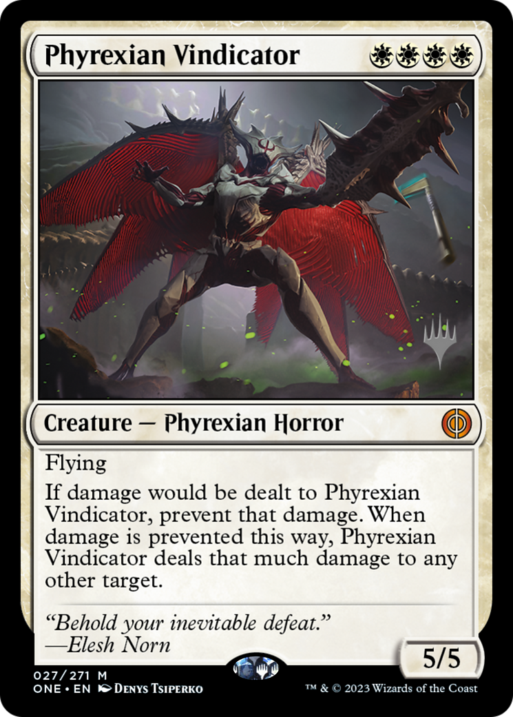 Image of Phyrexian Vindicator (Promo Pack) [Phyrexia: All Will Be One Promos]