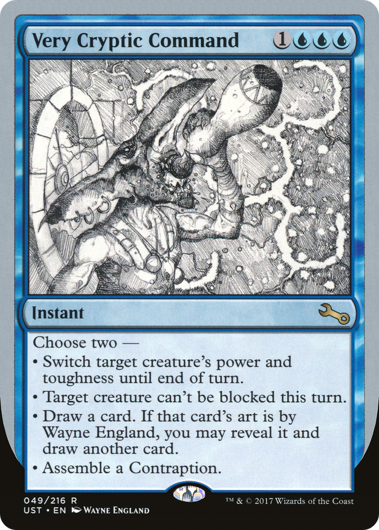 Image of Very Cryptic Command (Black and White Art) [Unstable]