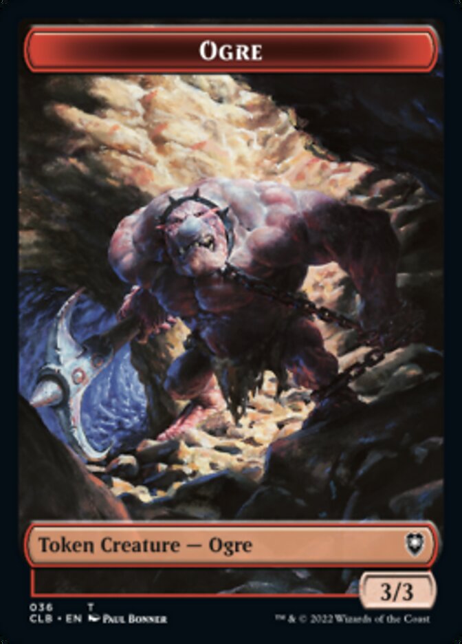 Image of Boar // Ogre Double-Sided Token [Commander Legends: Battle for Baldur's Gate Tokens]