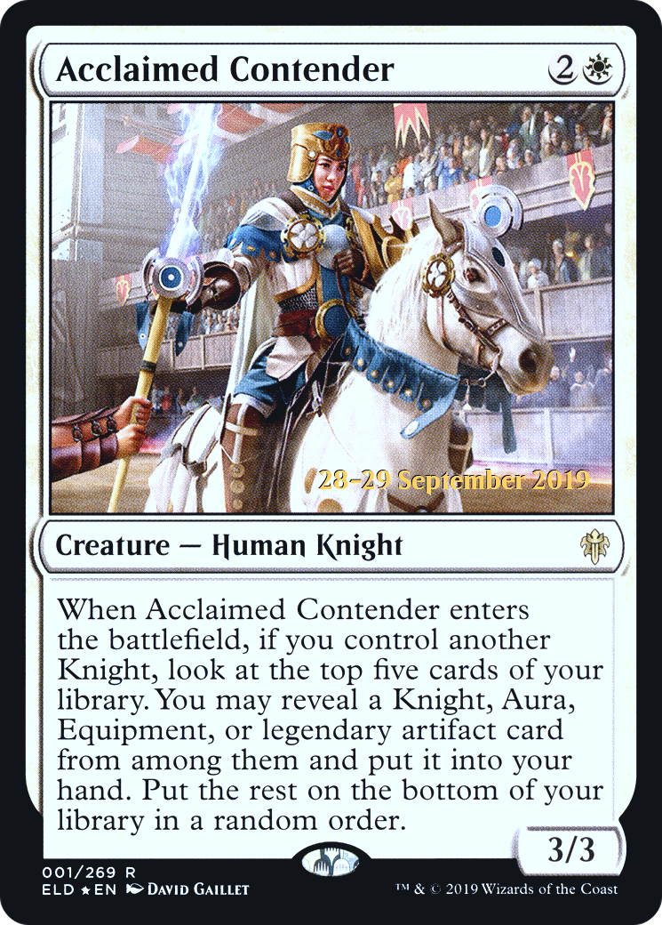 Image of Acclaimed Contender [Throne of Eldraine Prerelease Promos]