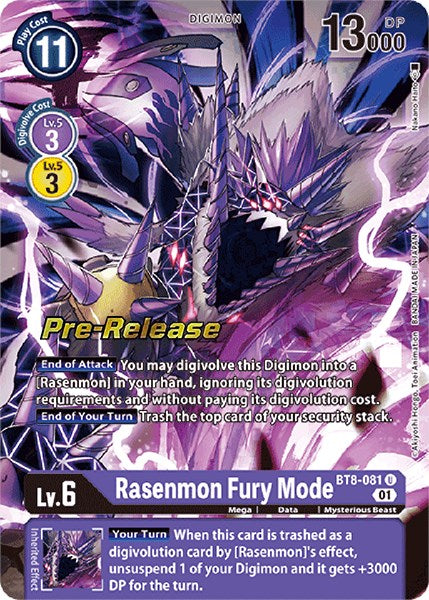 Image of Rasenmon: Fury Mode [BT8-081] [New Awakening Pre-Release Cards]