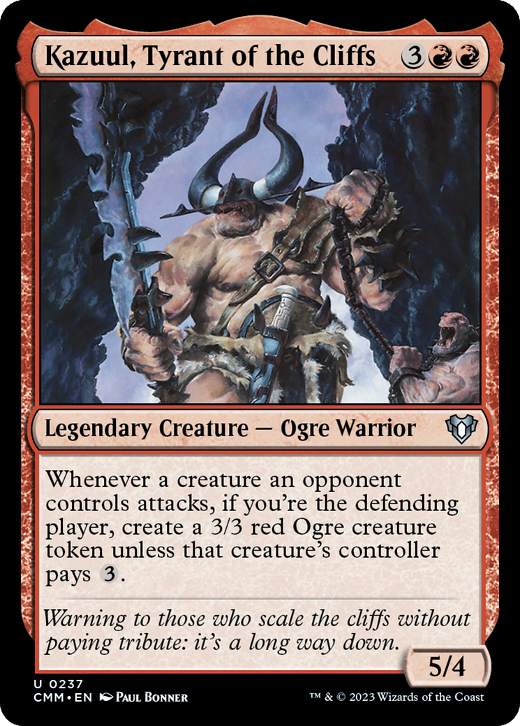 Image of Kazuul, Tyrant of the Cliffs [Commander Masters]
