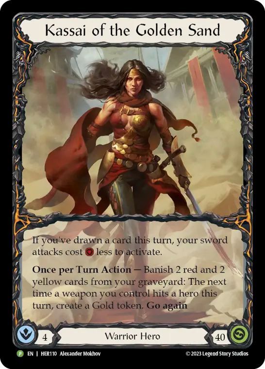Image of Kassai of the Golden Sand (Rainbow Foil) [HER110] (Promo)  Rainbow Foil