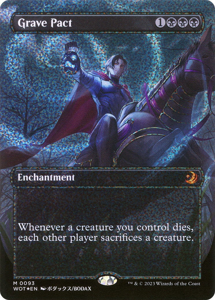 Image of Grave Pact (Anime Borderless) (Confetti Foil) [Wilds of Eldraine: Enchanting Tales]