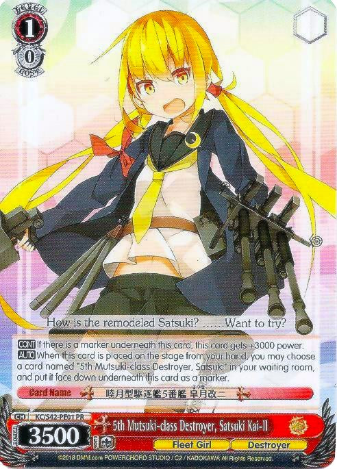 Image of 5th Mutsuki-class Destroyer, Satsuki Kai-II (KC/S42-PE01 PR) (Promo) [KanColle: Arrival! Reinforcement Fleets from Europe!]