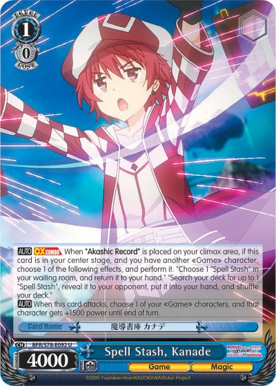 Image of Spell Stash, Kanade (BFR/S78-E092 U) [BOFURI: I Don't Want to Get Hurt, so I'll Max Out My Defense]
