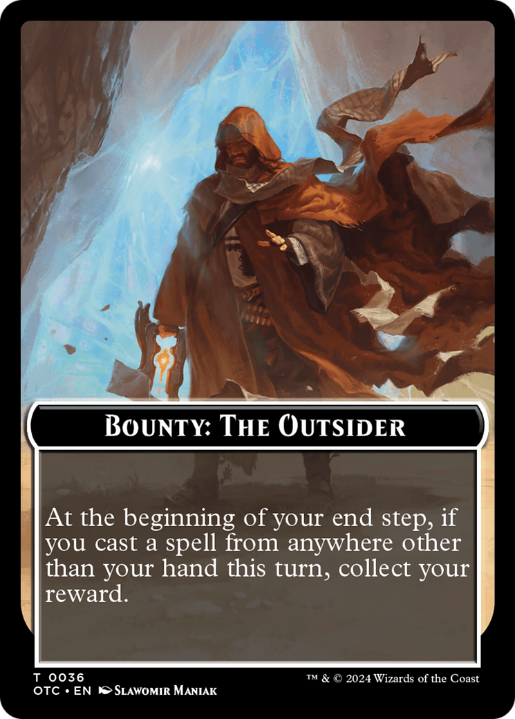 Image of Bounty: The Outsider // Bounty Rules Double-Sided Token [Outlaws of Thunder Junction Commander Tokens]