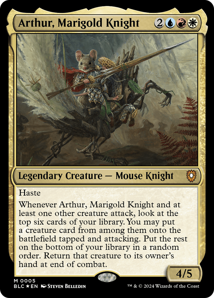 Image of Arthur, Marigold Knight [Bloomburrow Commander]