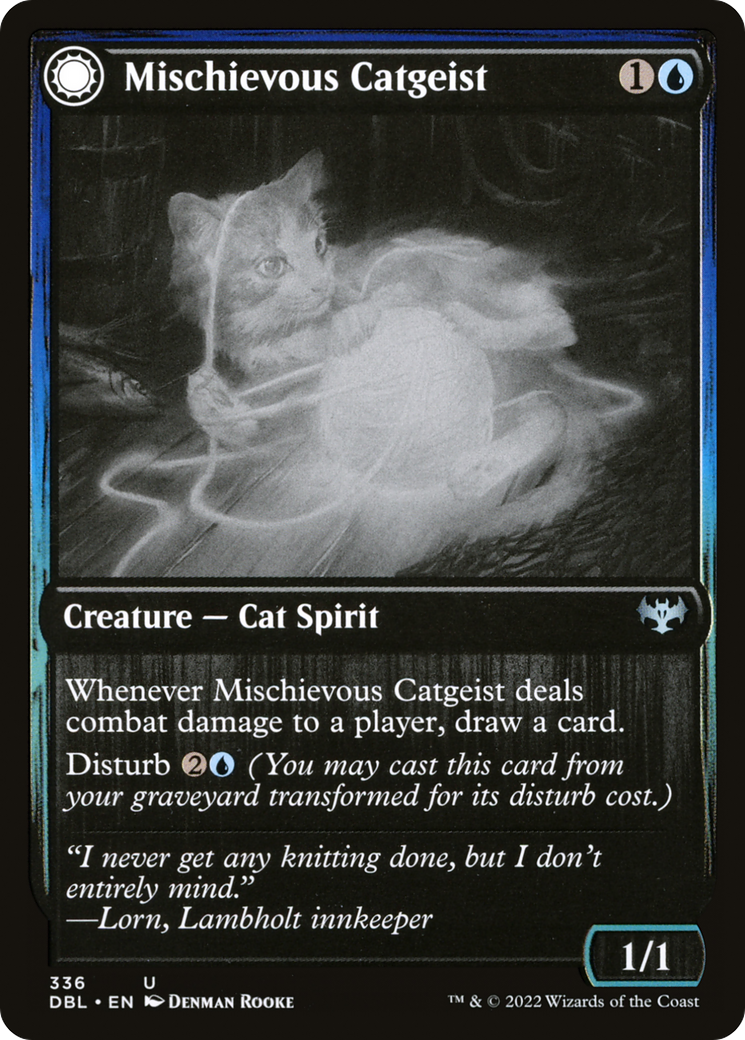 Image of Mischievous Catgeist // Catlike Curiosity [Innistrad: Double Feature]