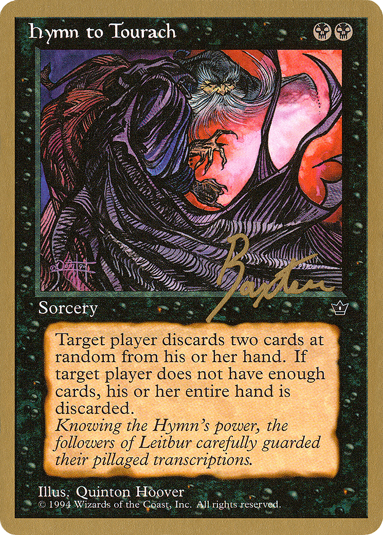 Image of Hymn to Tourach (Cloak) (George Baxter) [Pro Tour Collector Set]