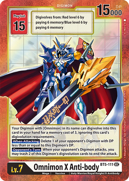 Image of Omnimon X Anti-body [BT5-111] (Alternate Art) [Battle of Omni]