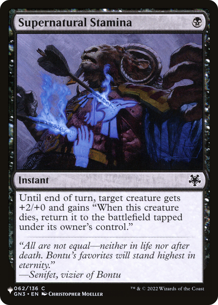 Image of Supernatural Stamina [The List]