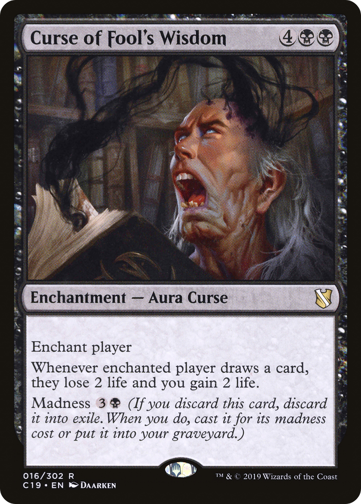 Image of Curse of Fool's Wisdom [Commander 2019]