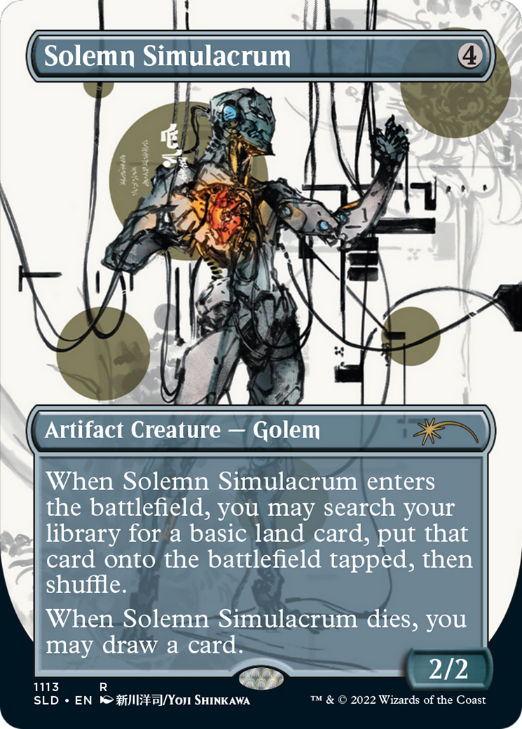 Image of Solemn Simulacrum (1113) (Borderless) [Secret Lair Drop Series]
