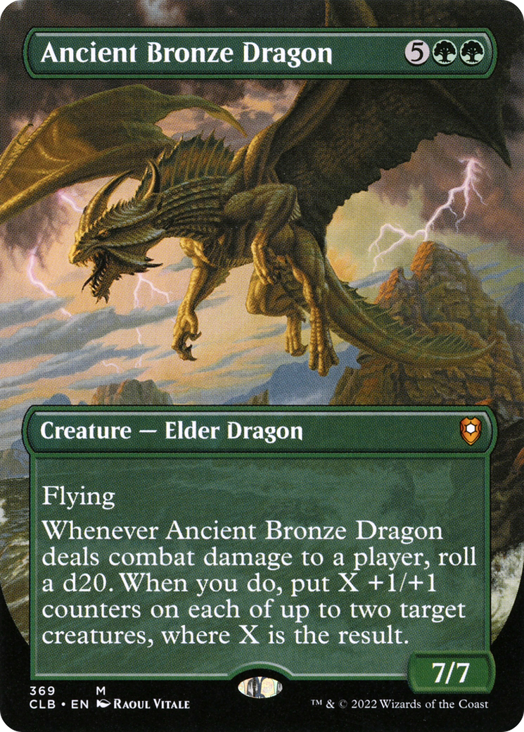 Image of Ancient Bronze Dragon (Borderless Alternate Art) [Commander Legends: Battle for Baldur's Gate]