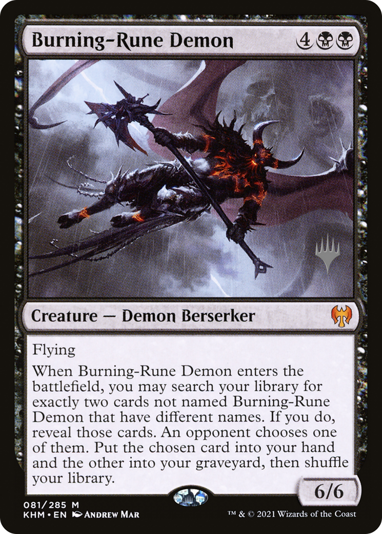 Image of Burning-Rune Demon (Promo Pack) [Kaldheim Promos]