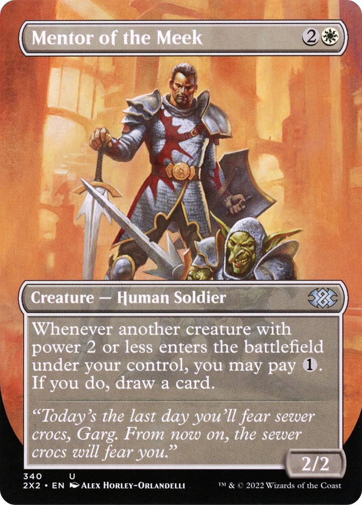 Image of Mentor of the Meek (Borderless Alternate Art) [Double Masters 2022]