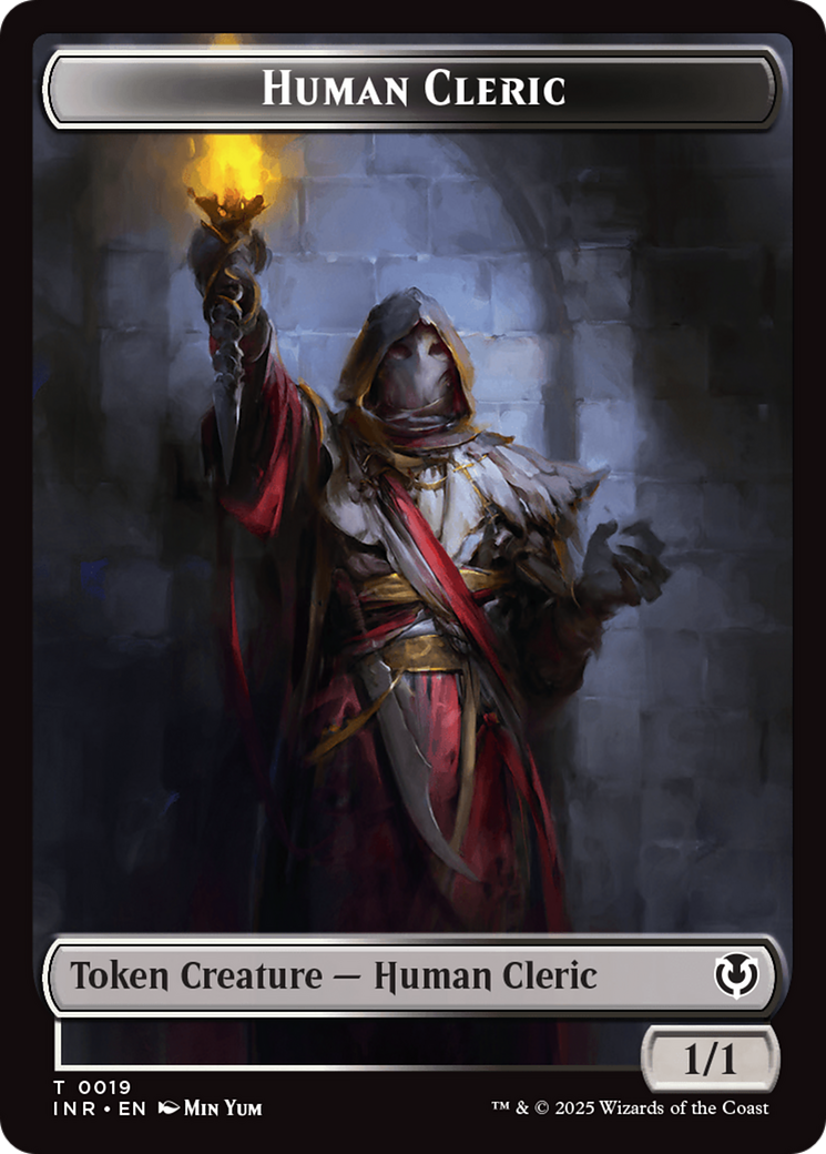 Image of Demon // Human Cleric Double-Sided Token [Innistrad Remastered Tokens]