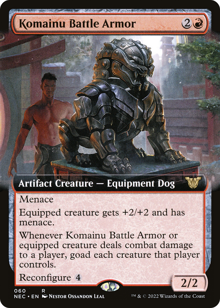 Image of Komainu Battle Armor (Extended Art) [Kamigawa: Neon Dynasty Commander]