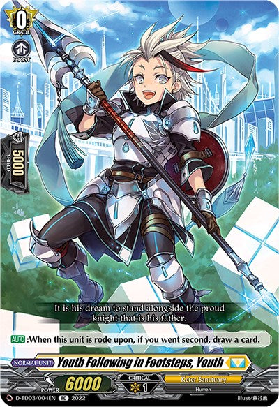 Image of Youth Following in Footsteps, Youth (D-TD03/004EN) [Raika Koshiba -Skyfall Executors-]
