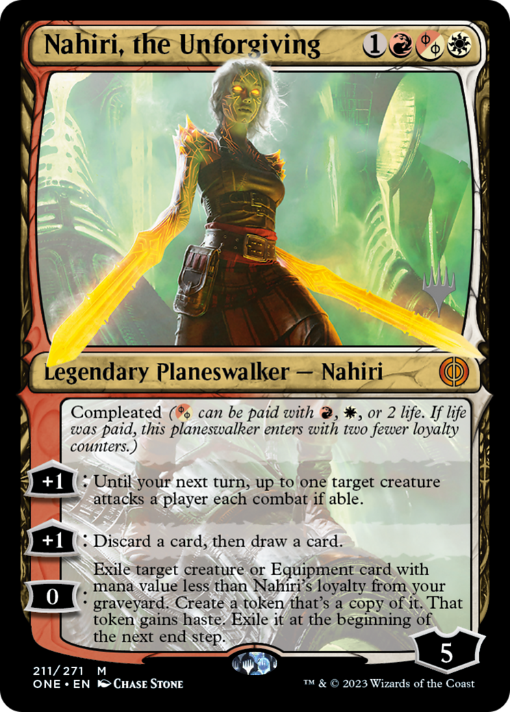 Image of Nahiri, the Unforgiving (Promo Pack) [Phyrexia: All Will Be One Promos]