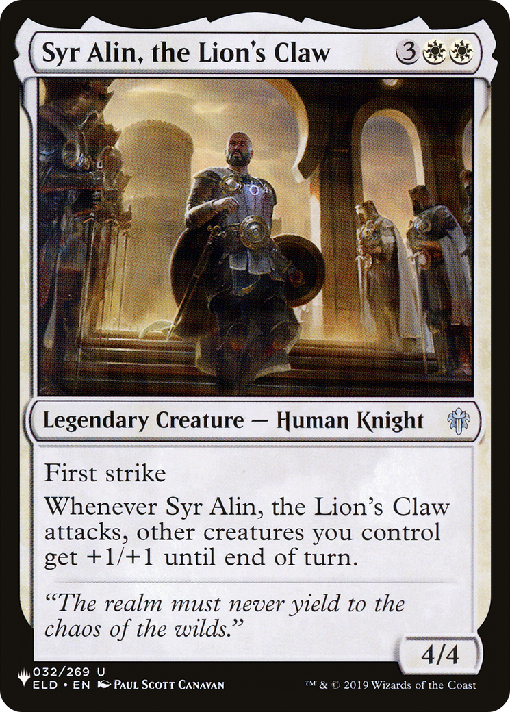 Image of Syr Alin, the Lion's Claw [The List]