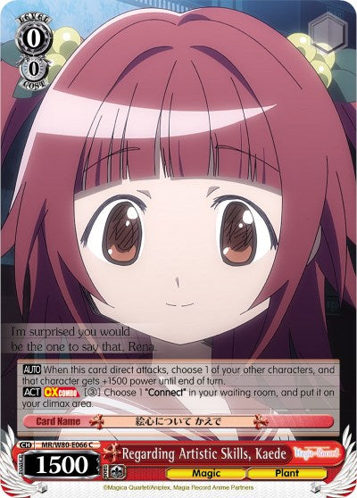 Image of Regarding Artistic Skills, Kaede (MR/W80-E066 C) [Magia Record: Puella Magi Madoka Magica [Side Story] (Anime)]
