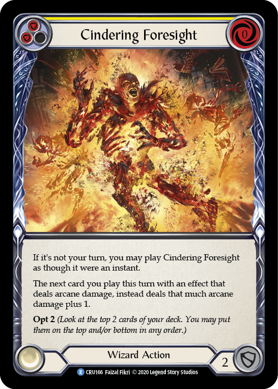 Image of Cindering Foresight (Yellow) [CRU166] (Crucible of War)  1st Edition Normal