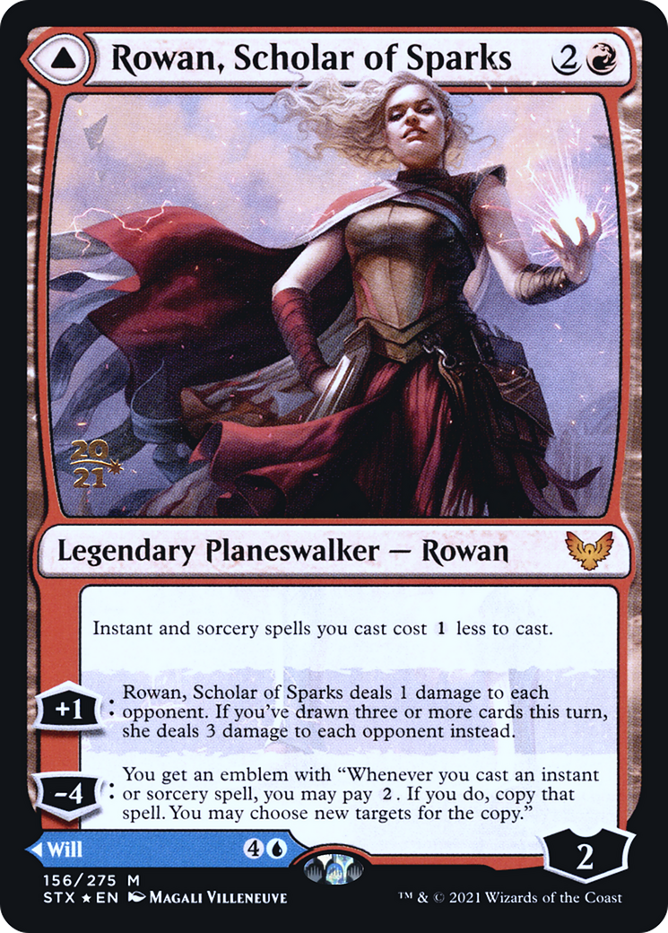 Image of Rowan, Scholar of Sparks // Will, Scholar of Frost [Strixhaven: School of Mages Prerelease Promos]