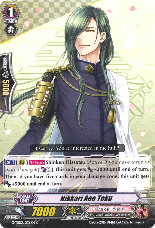 Image of Nikkari Aoe Toku (G-TB02/036EN) [Touken Ranbu: ONLINE]