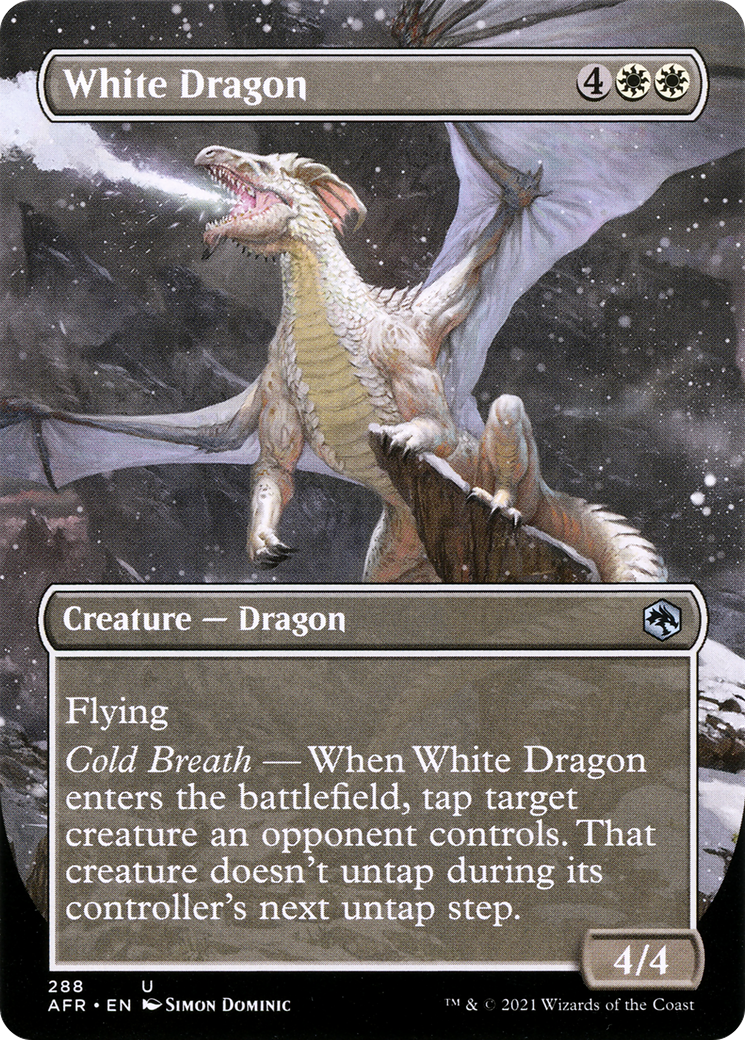 Image of White Dragon (Borderless Alternate Art) [Dungeons & Dragons: Adventures in the Forgotten Realms]