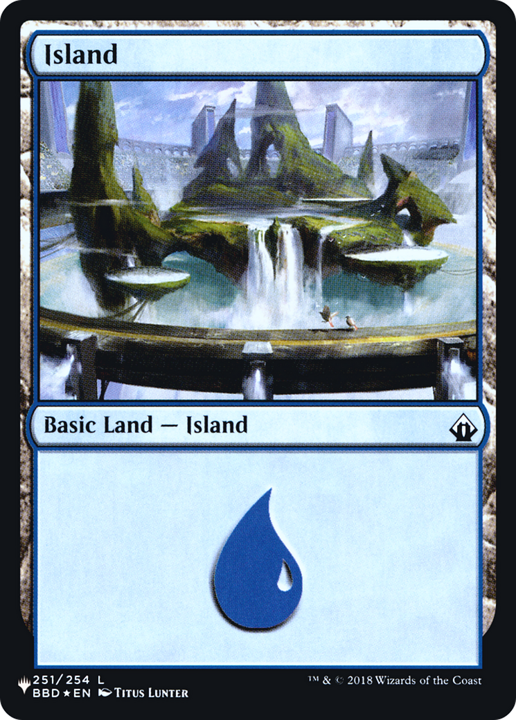 Image of Island (Battlebound) [Secret Lair: Heads I Win, Tails You Lose]