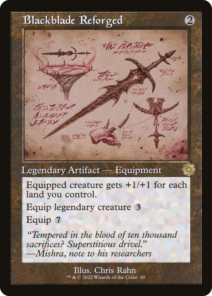 Image of Blackblade Reforged (Retro Schematic) [The Brothers' War Retro Artifacts]