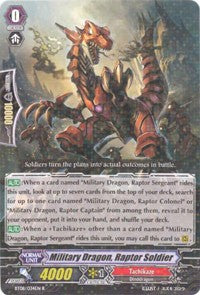 Image of Military Dragon, Raptor Soldier (BT08/034EN) [Blue Storm Armada]