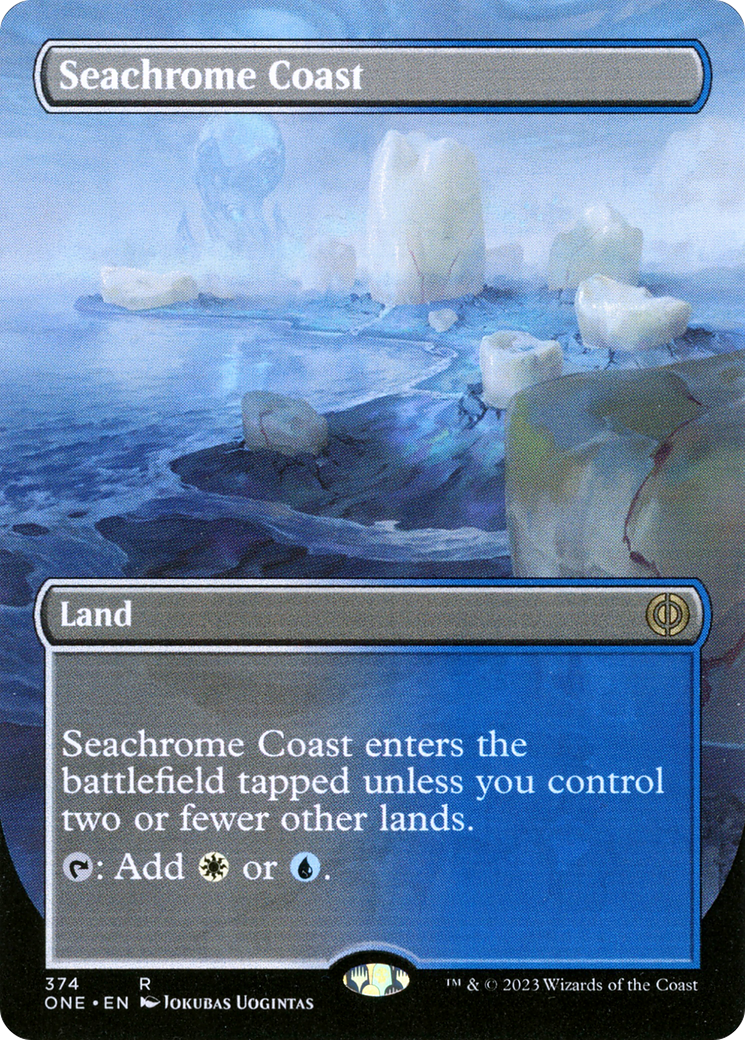 Image of Seachrome Coast (Borderless Alternate Art) [Phyrexia: All Will Be One]