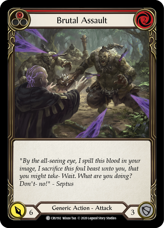 Image of Brutal Assault (Red) [CRU192] (Crucible of War)  1st Edition Rainbow Foil