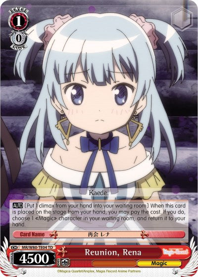 Image of Reunion, Rena (MR/W80-TE04 TD) [Magia Record: Puella Magi Madoka Magica [Side Story] (Anime)]