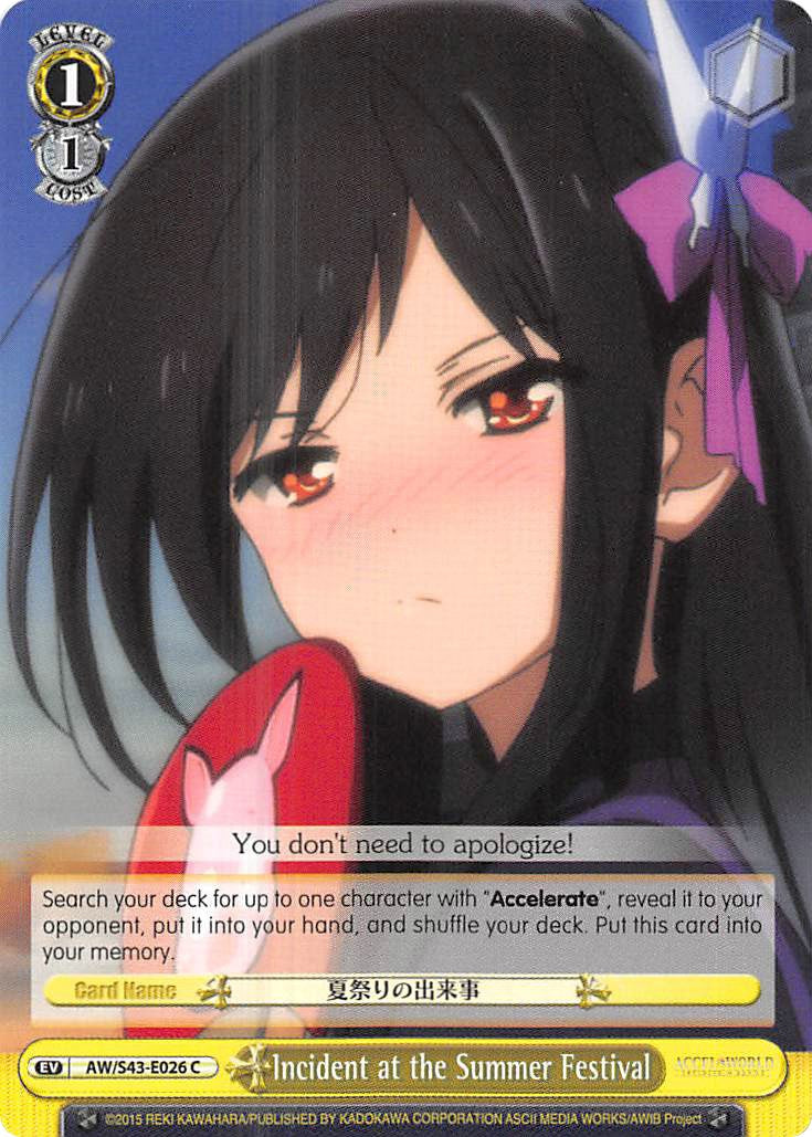 Image of Incident at the Summer Festival (AW/S43-E026 C) [Accel World -Infinite Burst-]