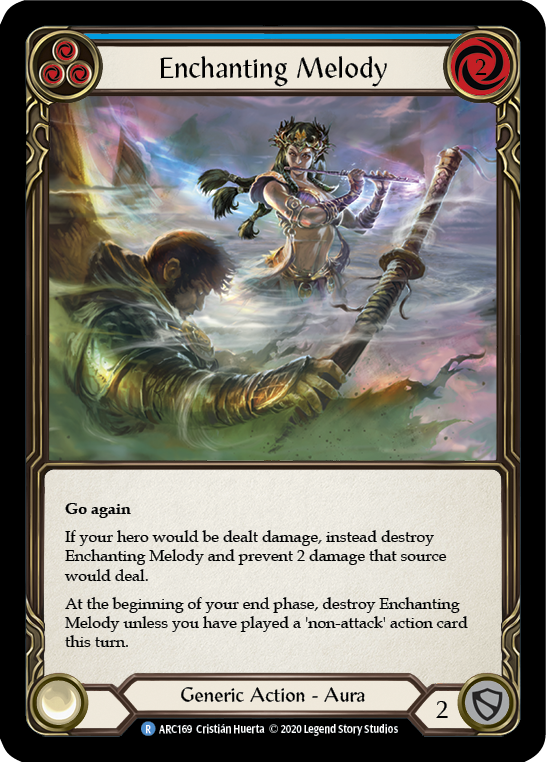 Image of Enchanting Melody (Blue) [U-ARC169] (Arcane Rising Unlimited)  Unlimited Rainbow Foil